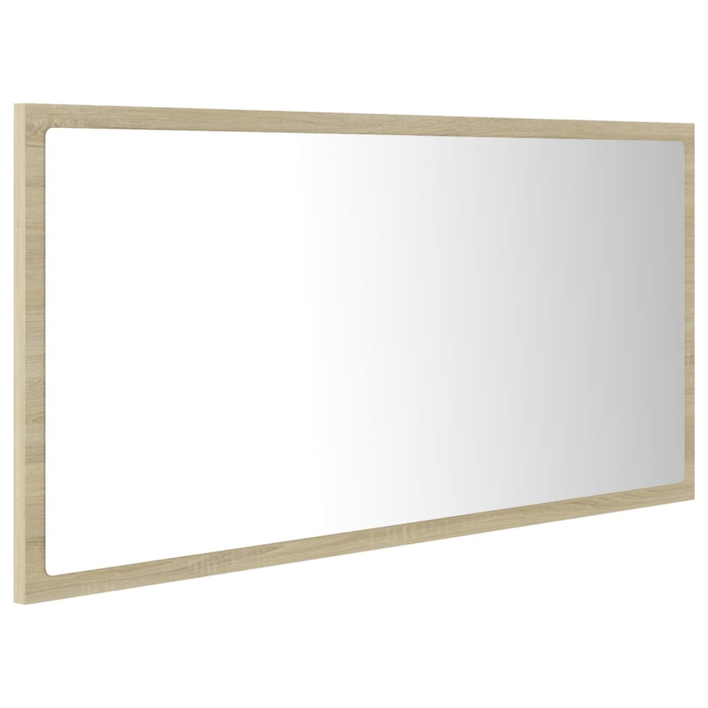 LED kupaonsko ogledalo boja hrasta sonome 90x8,5x37 cm akrilno