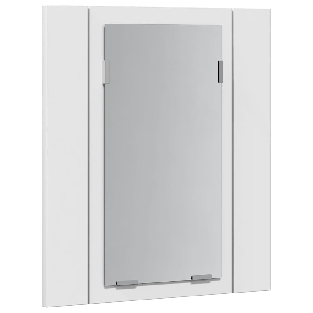 LED kupaonski ormarić s ogledalom bijeli 40x12x45 cm akrilni
