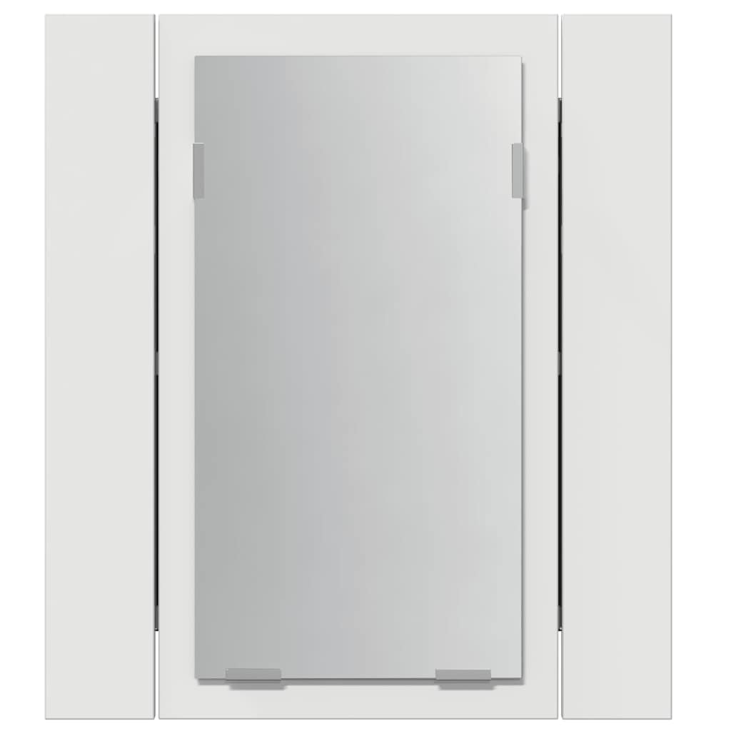LED kupaonski ormarić s ogledalom bijeli 40x12x45 cm akrilni