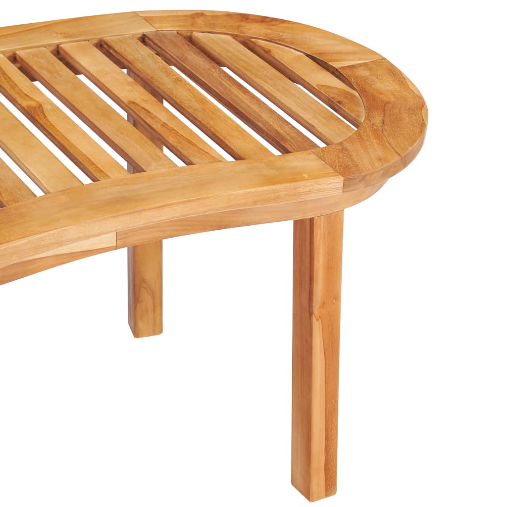 3-dijelna vrtna garnitura u obliku banane od masivne tikovine