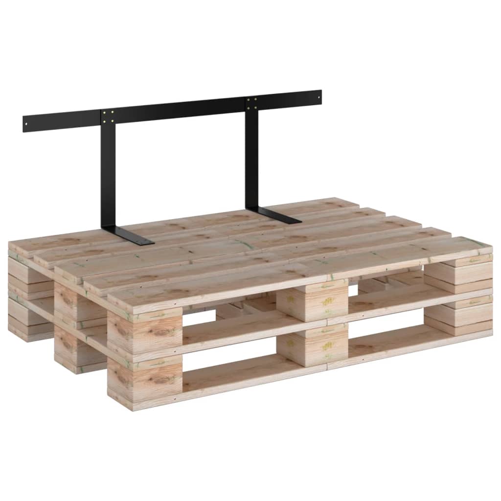 Naslon za sofu od paleta crni 110 cm željezni