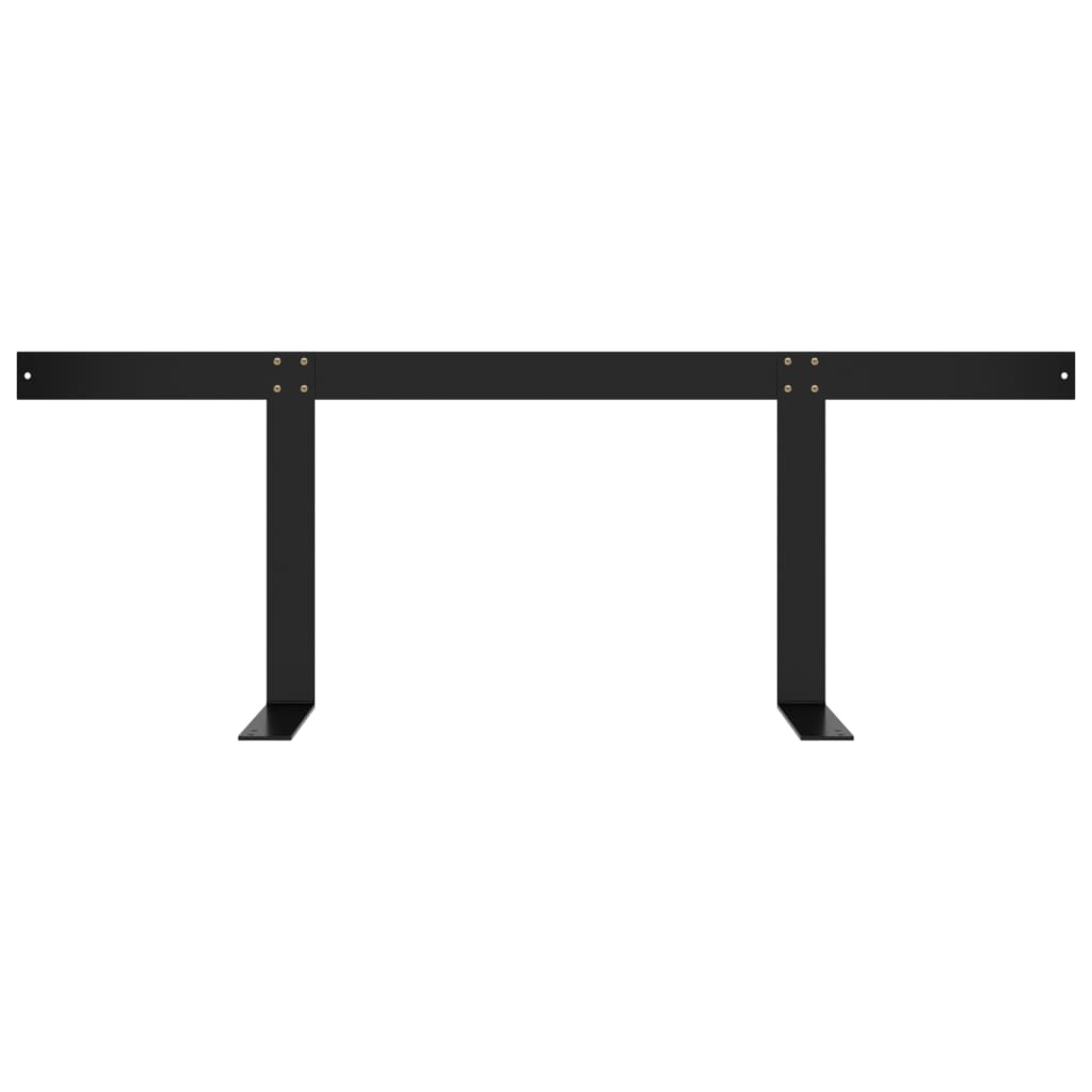 Naslon za sofu od paleta crni 110 cm željezni