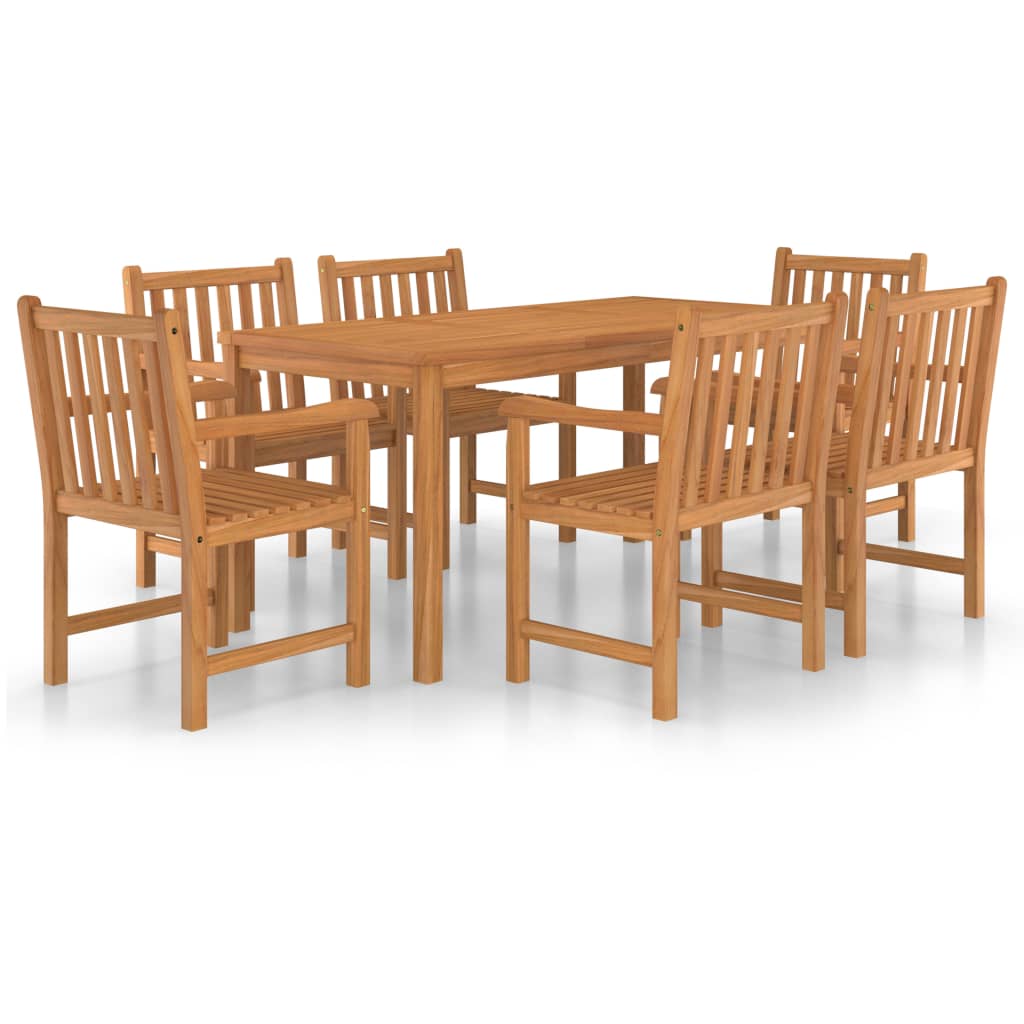Vrtni blagovaonski set od 7 dijelova 160x80 cm masivno tikovino drvo