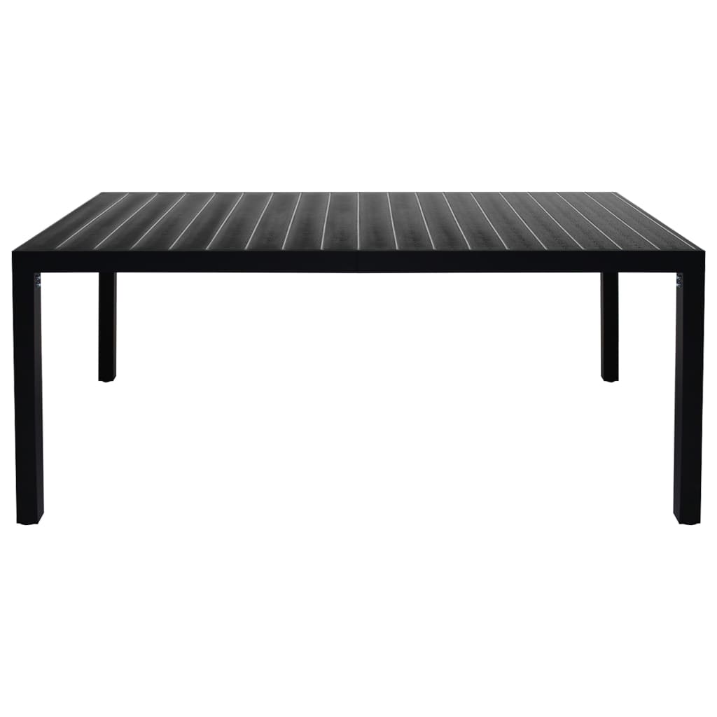 7-dijelni vrtni blagovaonski set crno-smeđi