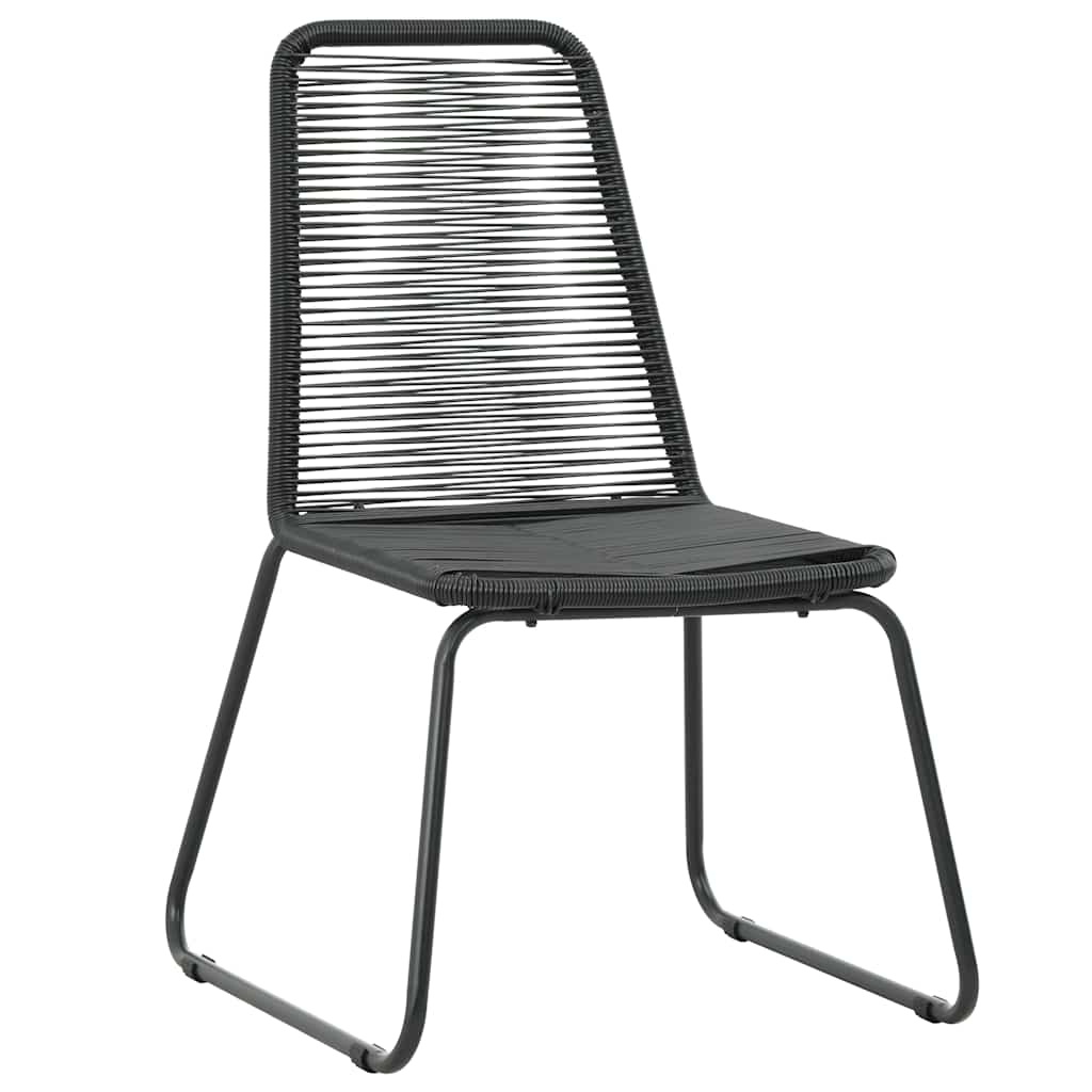7-dijelni vrtni blagovaonski set od PVC ratana crni