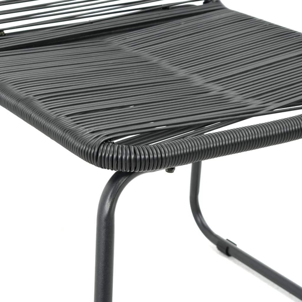 3-dijelni vrtni blagovaonski set od PVC ratana crno-smeđi