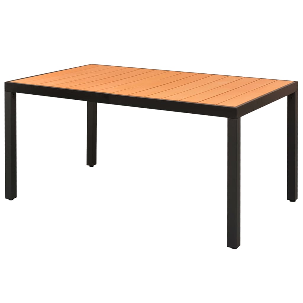 7-dijelni vrtni blagovaonski set od PVC ratana crno-smeđi