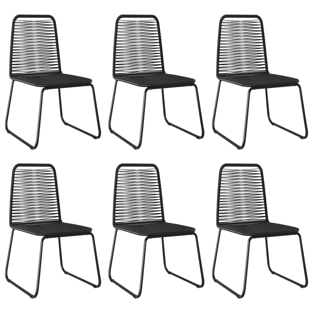 7-dijelni vrtni blagovaonski set od PVC ratana crno-smeđi