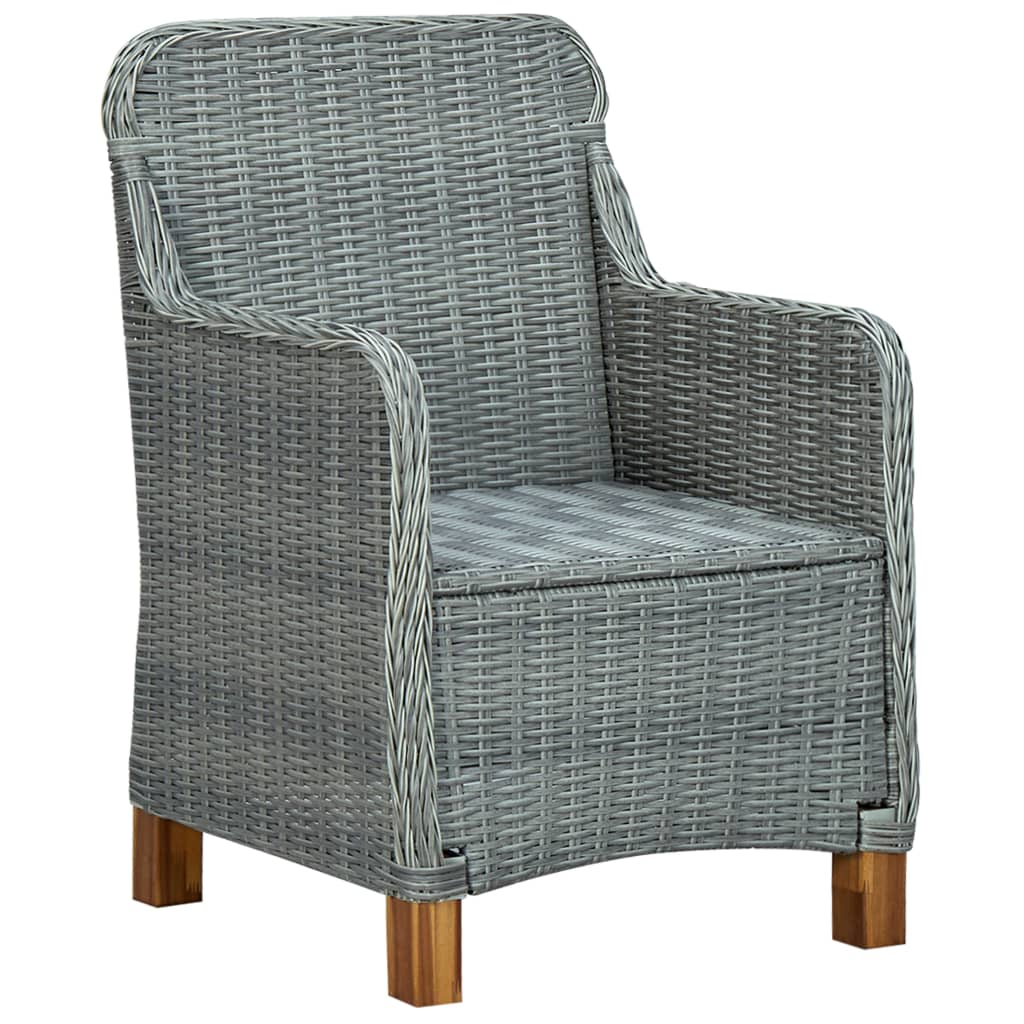 7-dijelni vrtni blagovaonski set od poliratana svjetlosivi