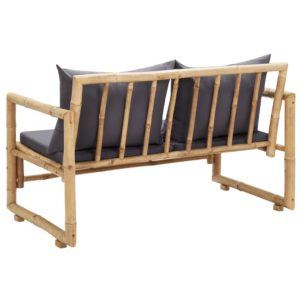 Vrtna klupa s jastucima 115 cm od bambusa