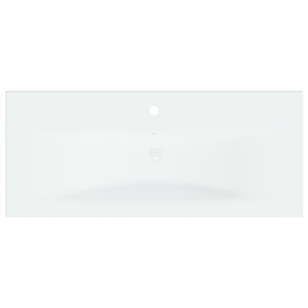 Ugradbeni umivaonik sa slavinom 91x39x18 cm keramički bijeli