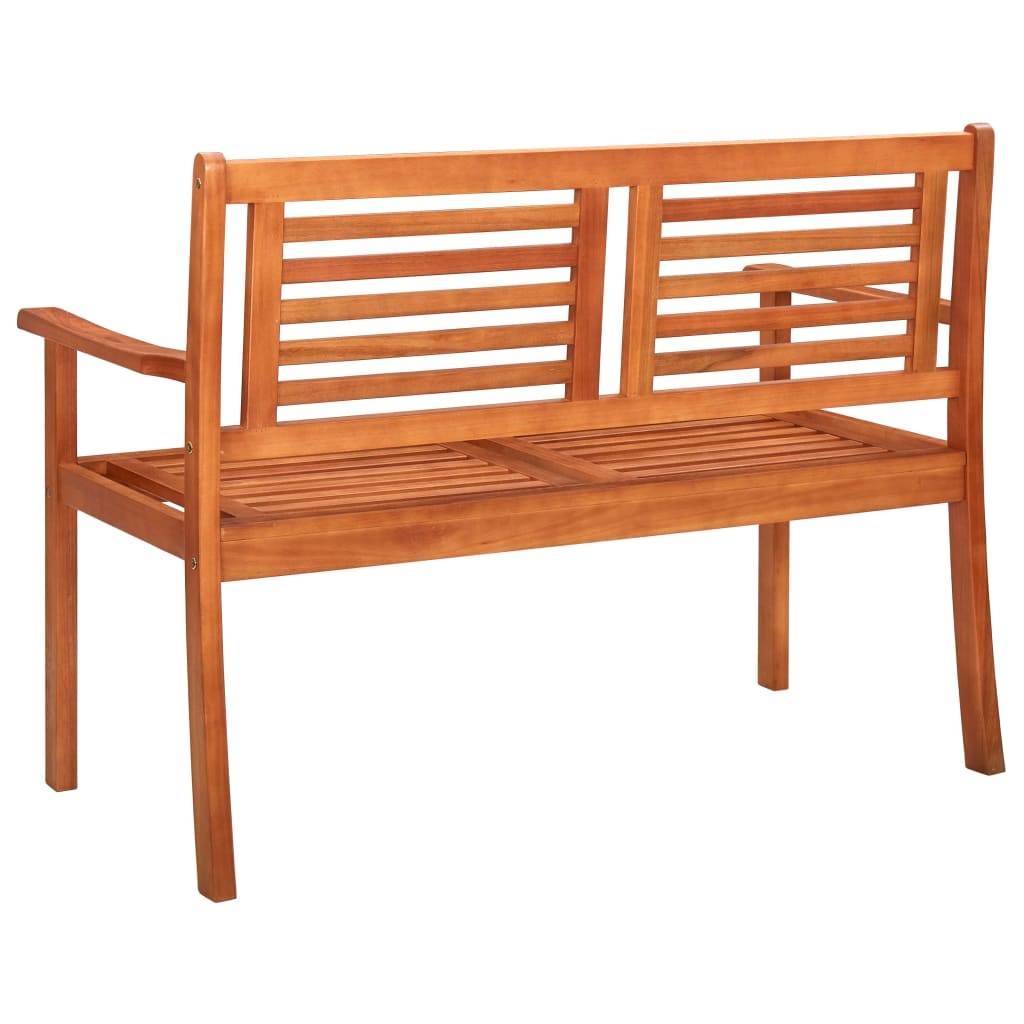 Vrtna klupa s jastukom za 2 osobe 120 cm od drva eukaliptusa