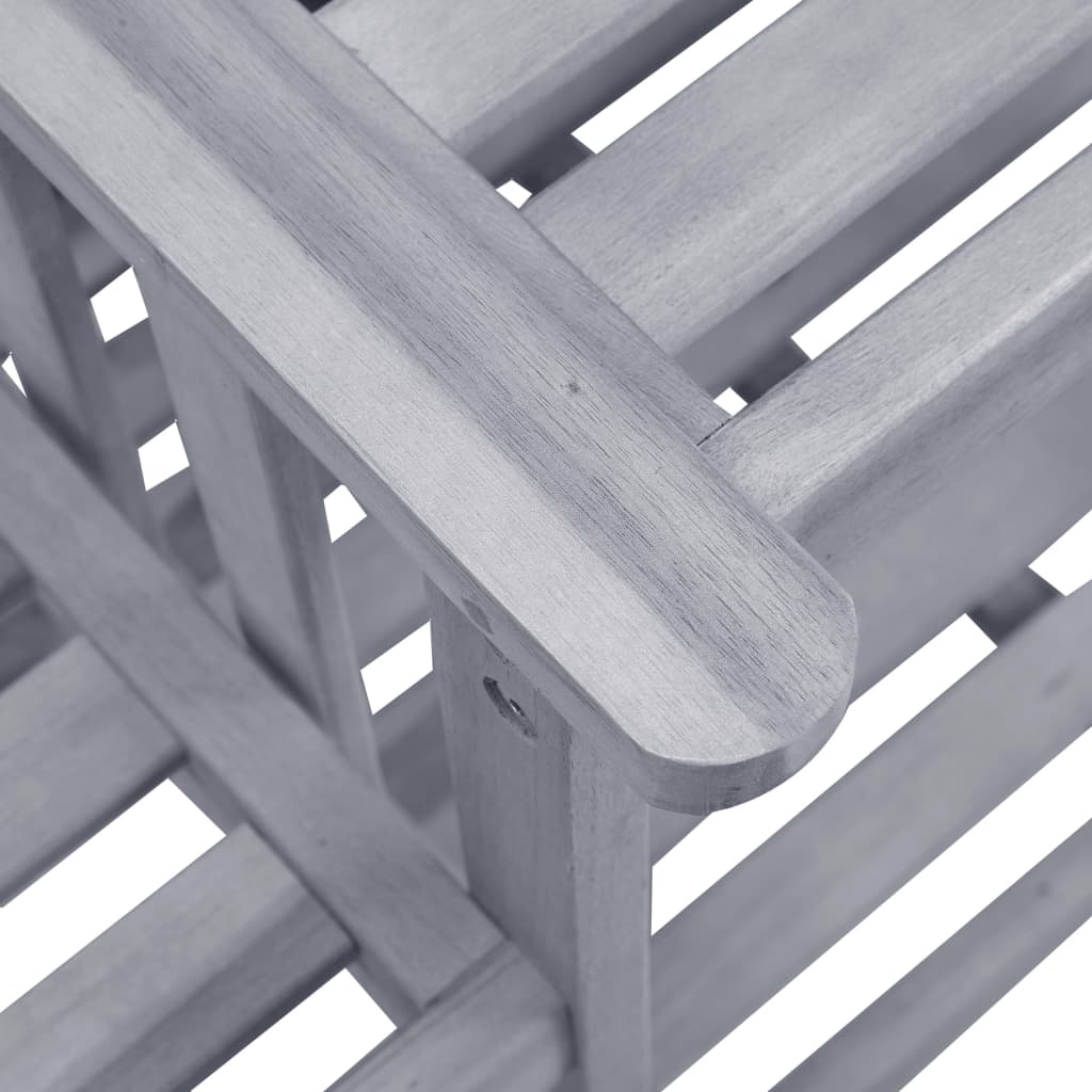 Vrtne stolice s čajnim stolićem i jastucima od bagremovog drva