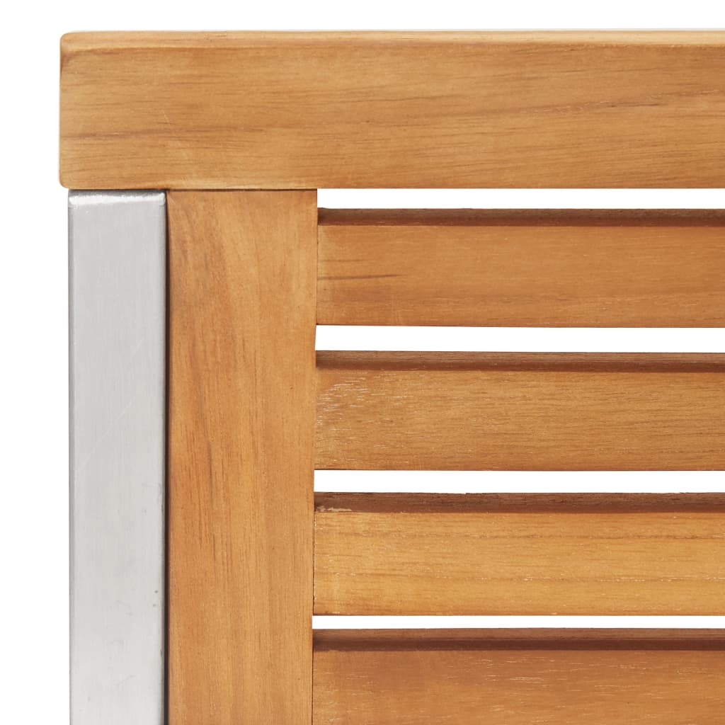 Vrtne stolice s jastucima 2 kom od masivne tikovine i čelika