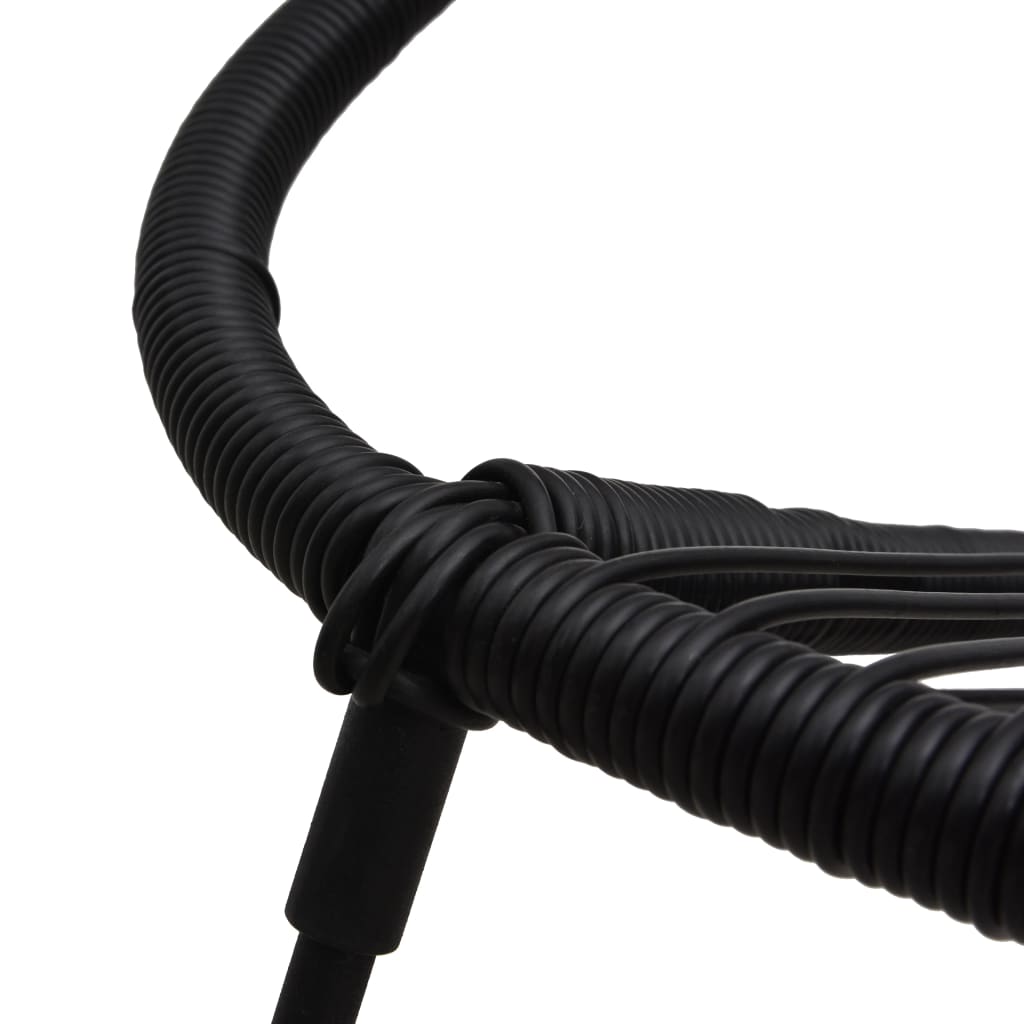 3-dijelni vanjski blagovaonski set od PVC ratana crni