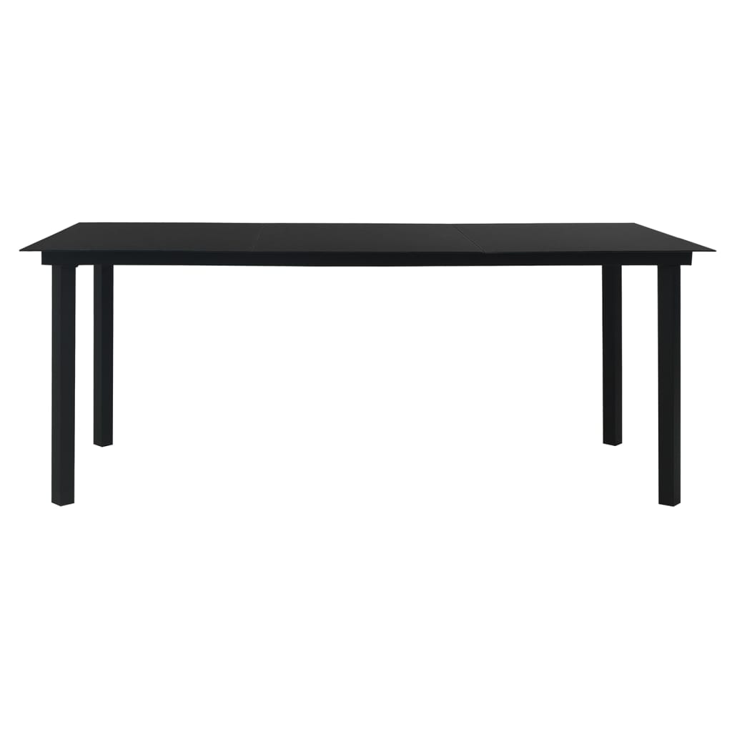 9-dijelni vrtni blagovaonski set od PVC ratana crni