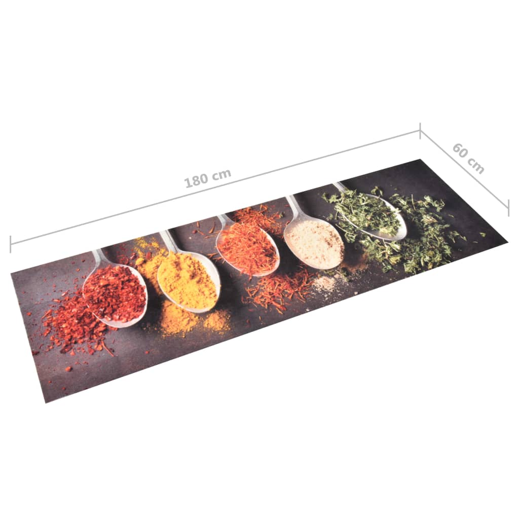 Kuhinjski tepih s uzorkom žlica perivi 60 x 180 cm