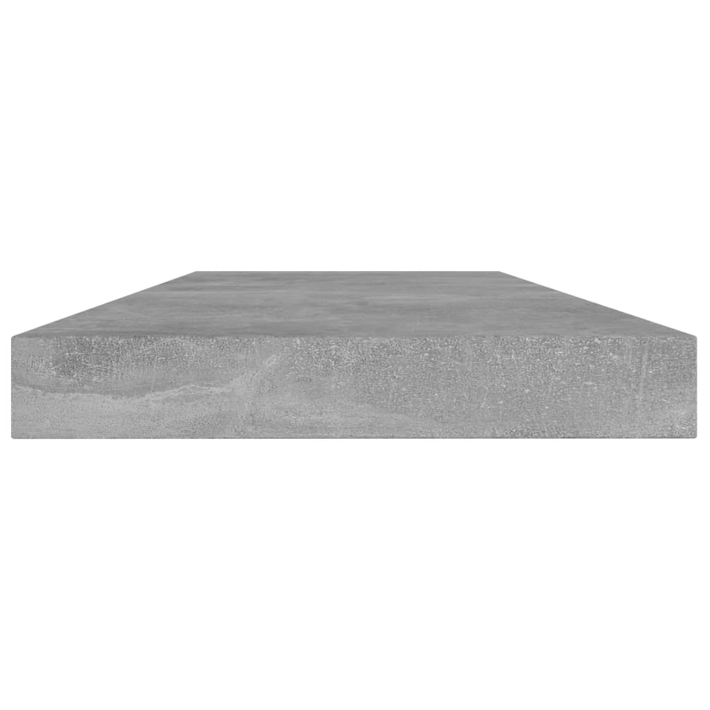 Police za knjige 4 kom siva boja betona 40x10x1,5 cm drvene