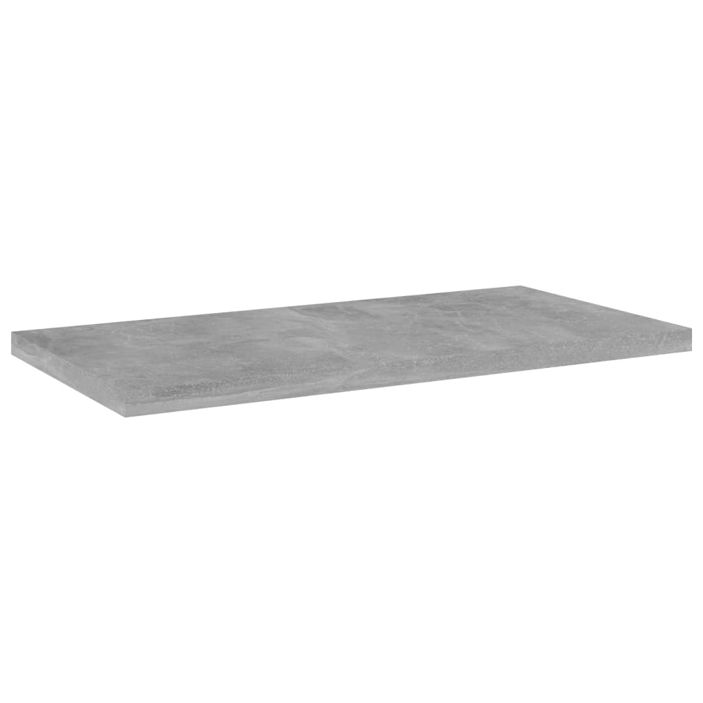 Police za knjige 4 kom siva boja betona 40 x 20 x 1,5 cm drvene