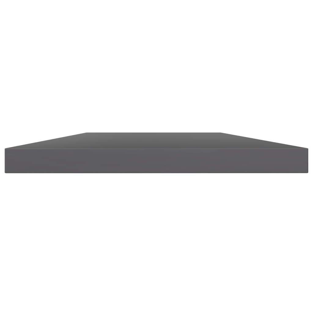 Police za knjige 8 kom visoki sjaj sive 40x20x1,5 cm od iverice