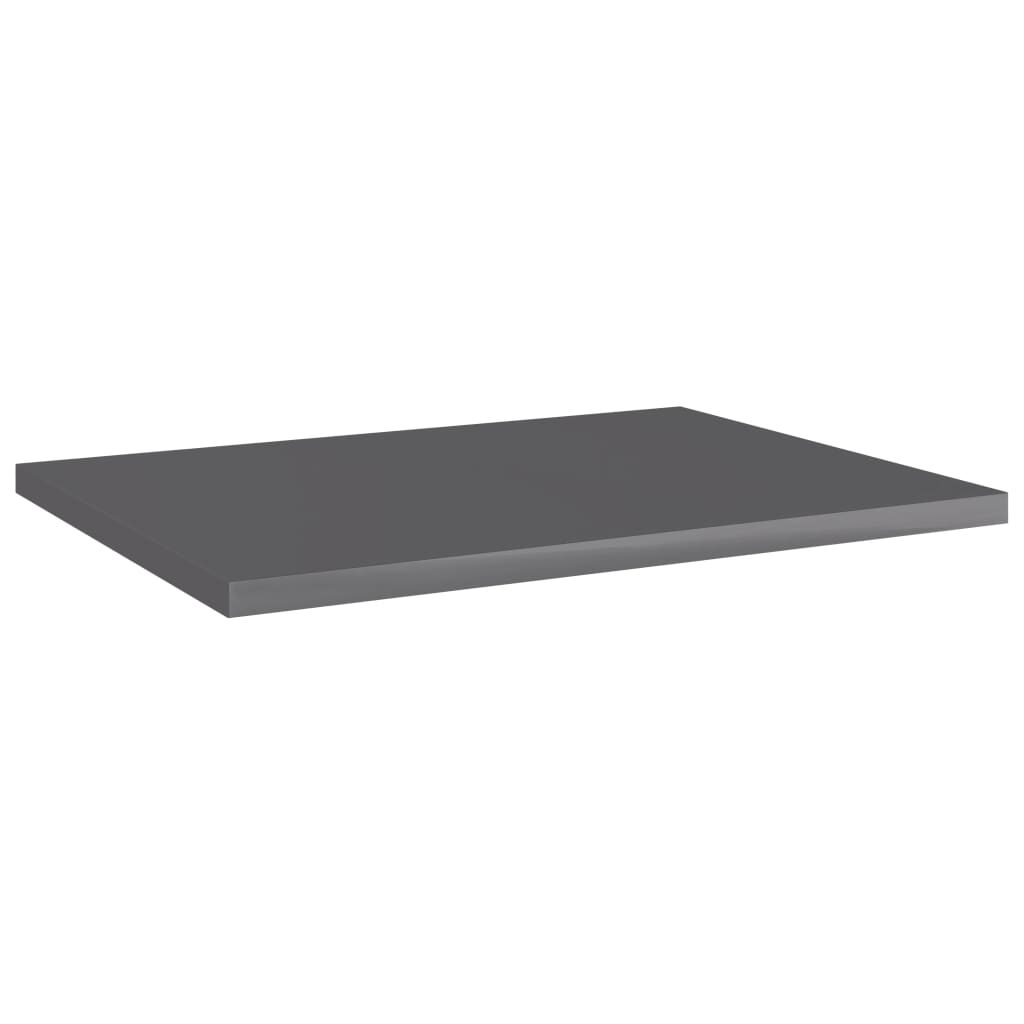 Police za knjige 4 kom visoki sjaj sive 40x30x1,5 cm od iverice