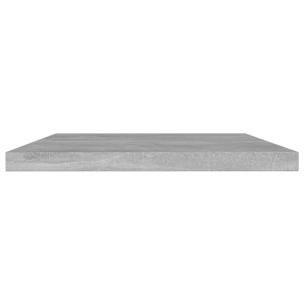 Police za knjige 4 kom siva boja betona 60 x 10 x 1,5 cm drvene