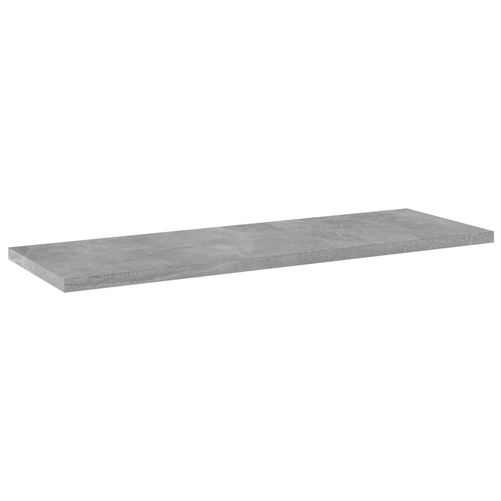 Police za knjige 4 kom siva boja betona 60x20x1,5 cm od iverice