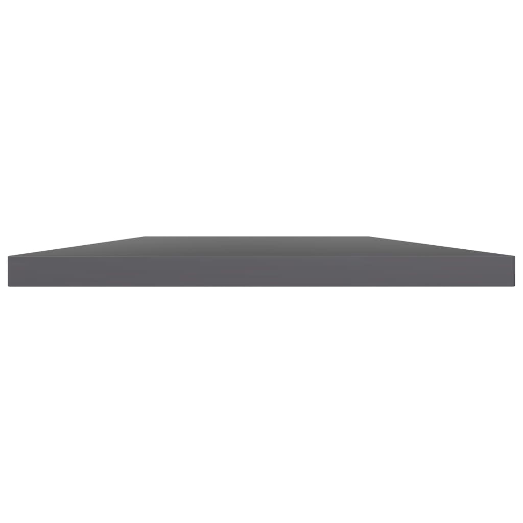 Police za knjige 4 kom visoki sjaj sive 60x40x1,5 cm od iverice