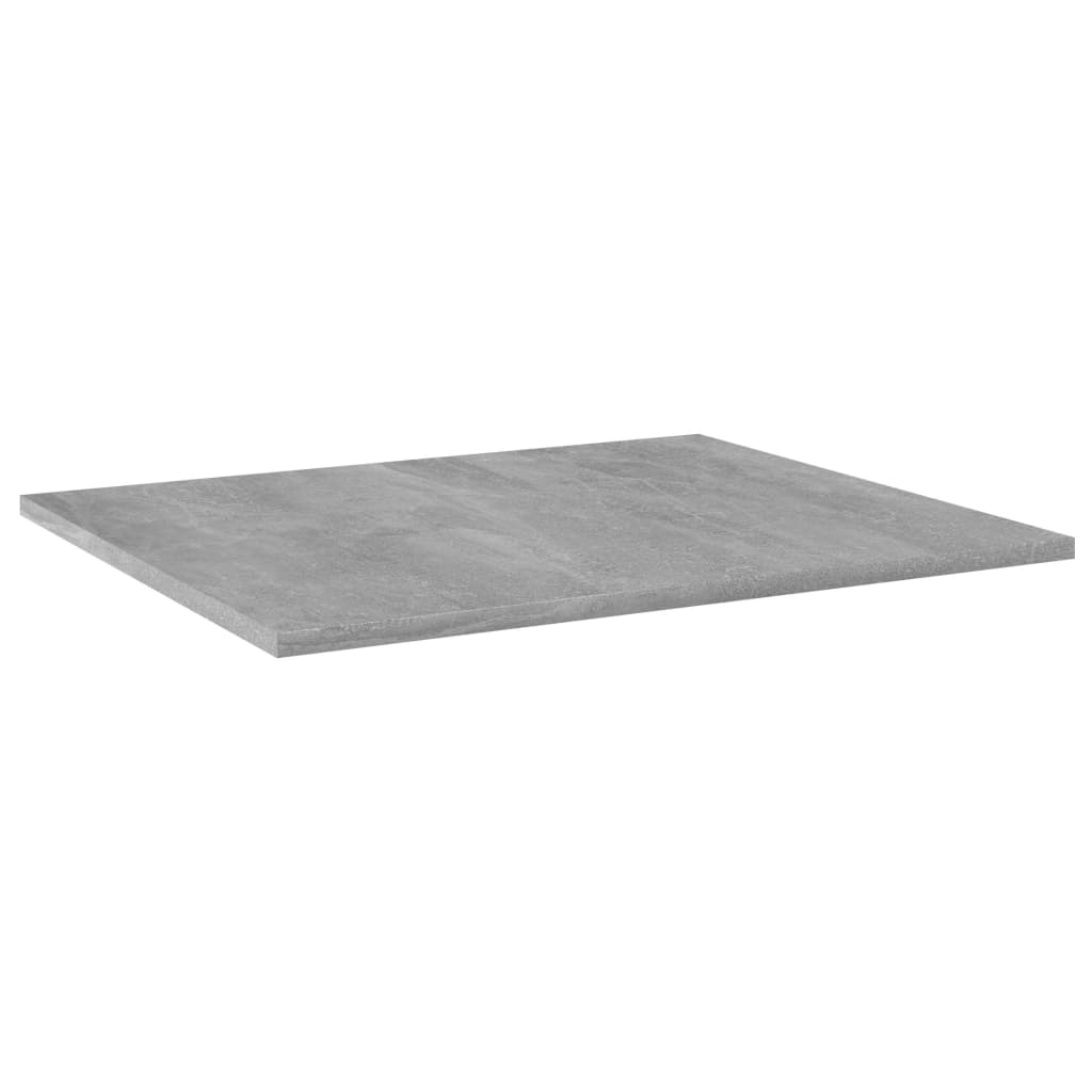 Police za knjige 8 kom siva boja betona 60x50x1,5 cm od iverice