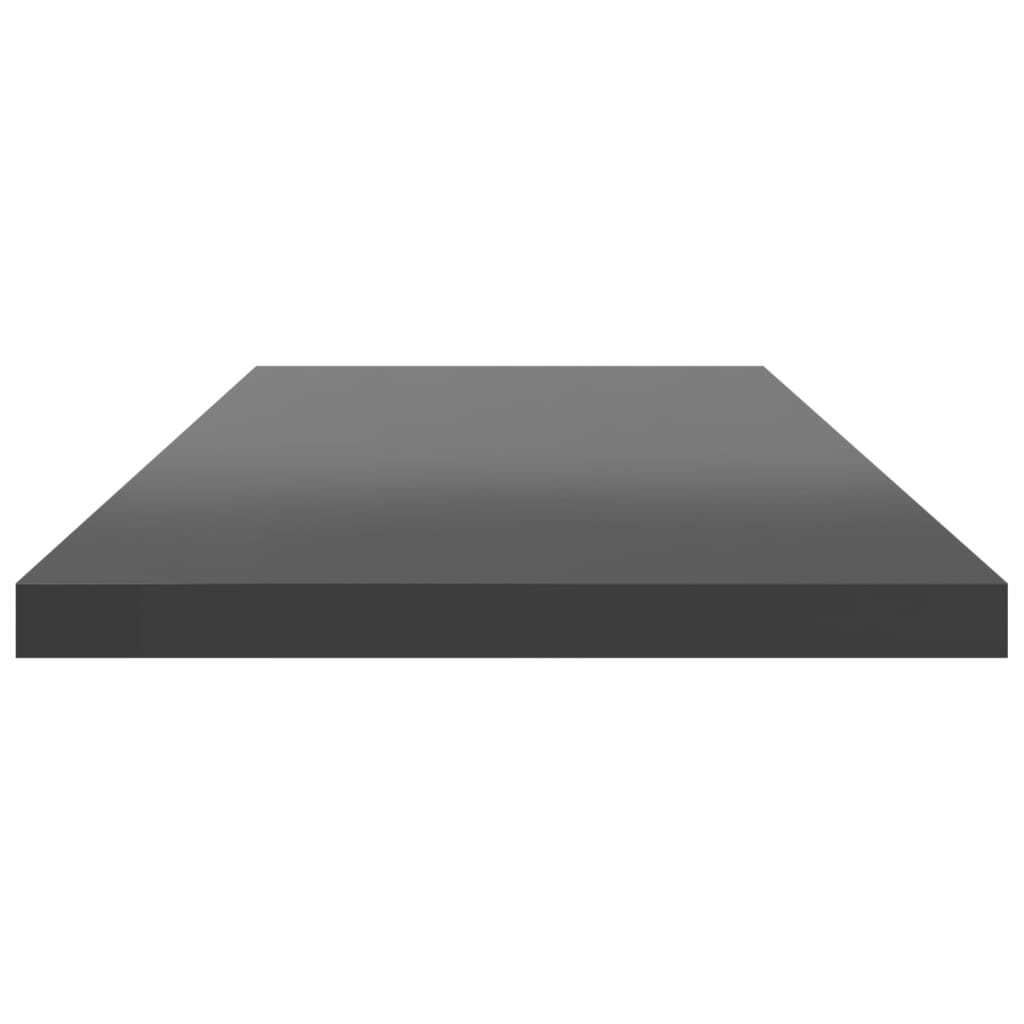 Police za knjige 8 kom visoki sjaj sive 80x20x1,5 cm od iverice