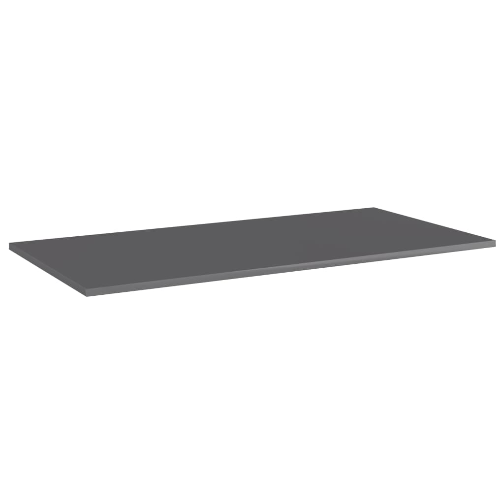 Police za knjige 8 kom visoki sjaj sive 80x30x1,5 cm od iverice