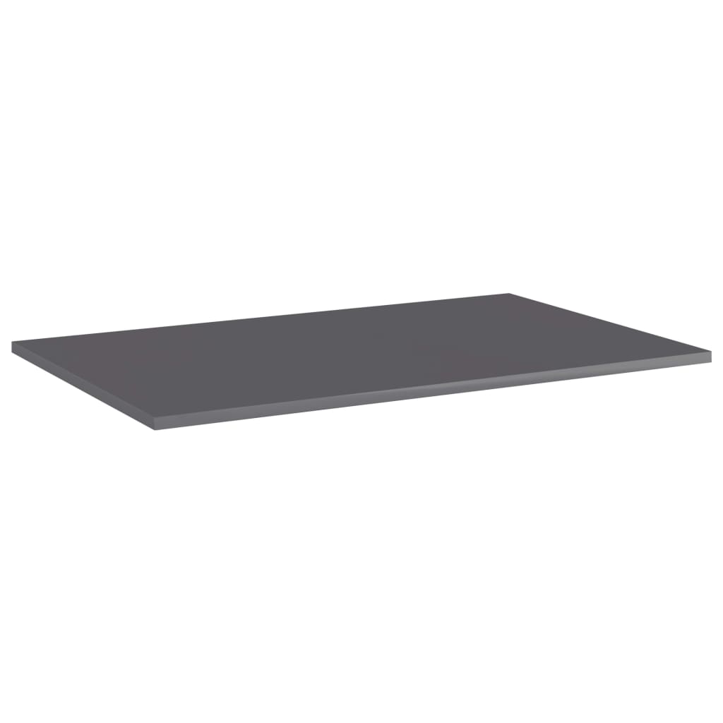 Police za knjige 4 kom visoki sjaj sive 80x50x1,5 cm od iverice