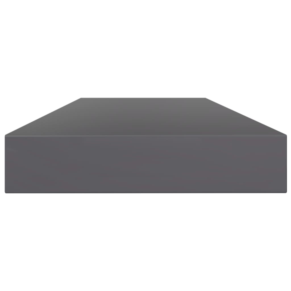 Police za knjige 4 kom visoki sjaj sive 100x10x1,5 cm iverica