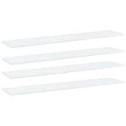 Police za knjige 4 kom bijele 100x20x1,5 cm konstruirano drvo