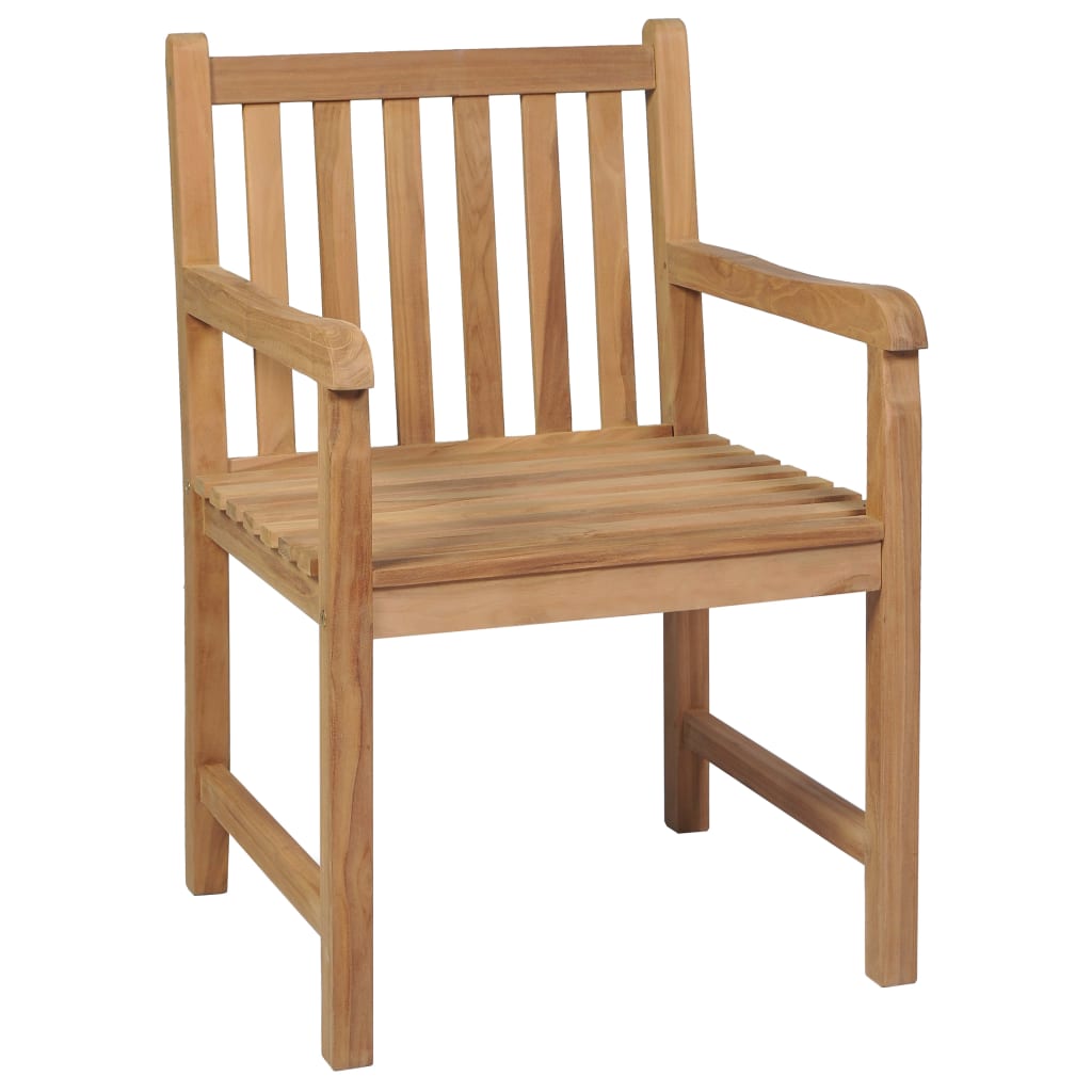 Vrtne stolice sa zelenim jastucima 2 kom od masivne tikovine