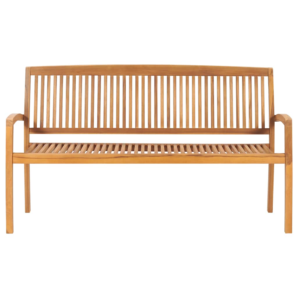 Složiva vrtna klupa s jastukom 159 cm od masovne tikovine