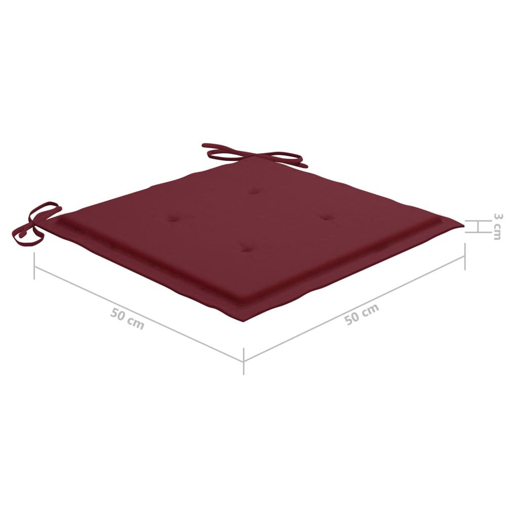 Vrtne blagovaonske stolice s jastucima 3 kom od bagremovog drva