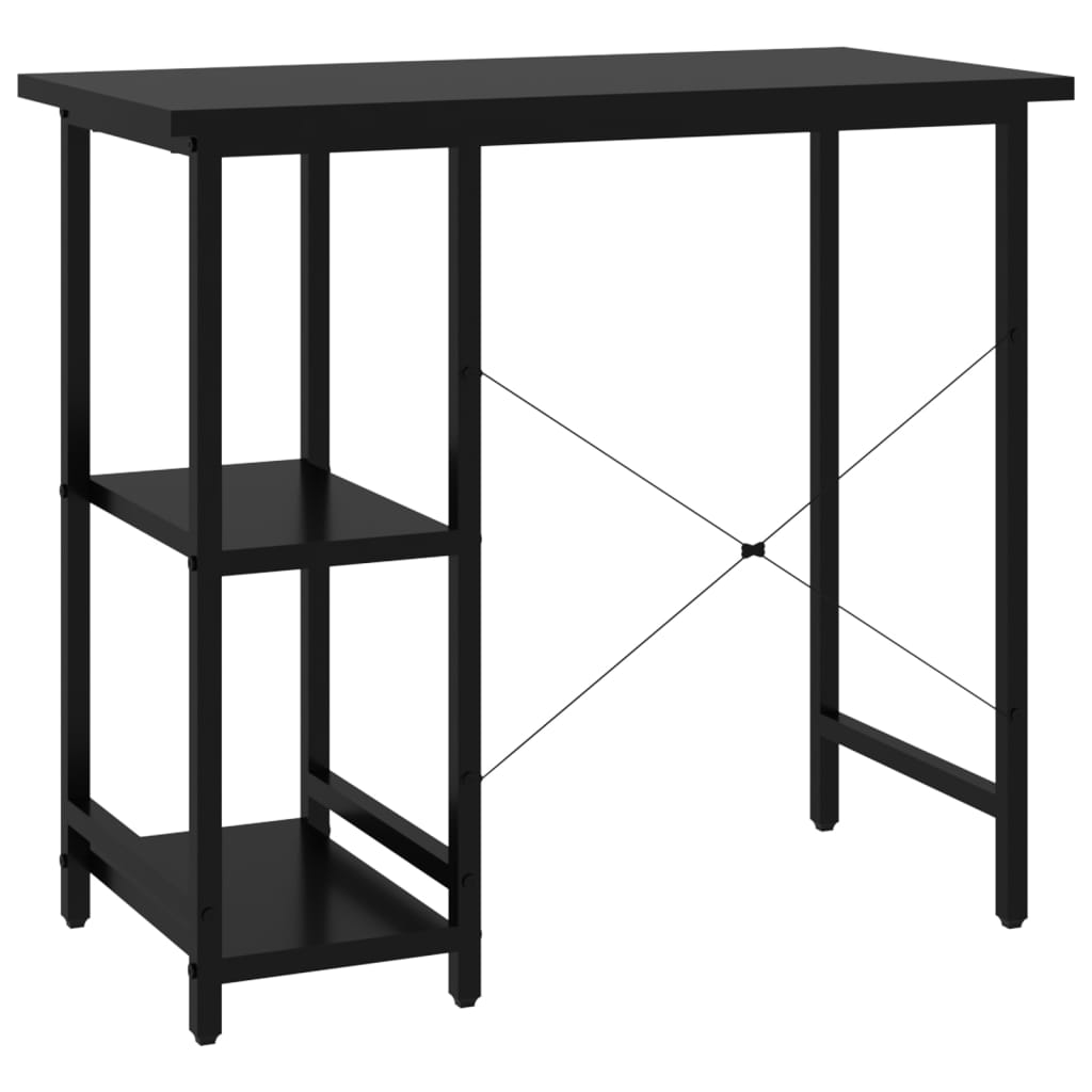 Stol za računalo crni 80 x 40 x 72 cm od MDF-a i metala