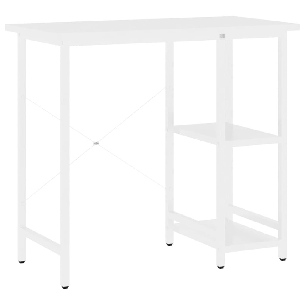 Stol za računalo bijeli 80 x 40 x 72 cm od MDF-a i metala