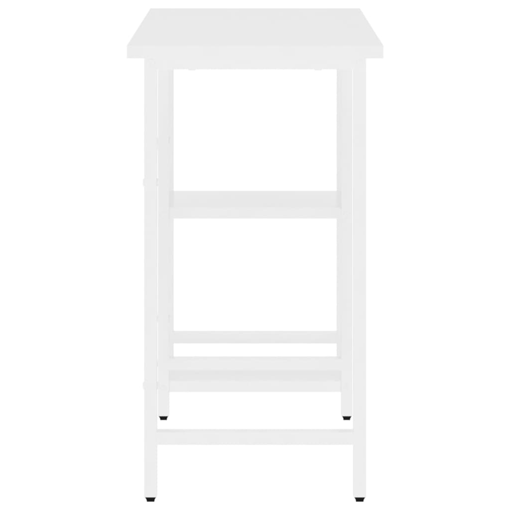 Stol za računalo bijeli 80 x 40 x 72 cm od MDF-a i metala