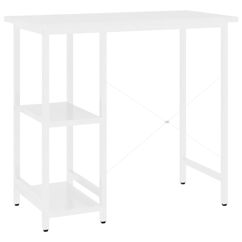 Stol za računalo bijeli 80 x 40 x 72 cm od MDF-a i metala
