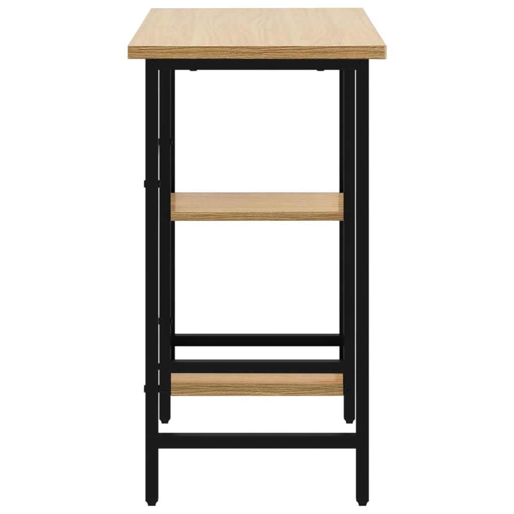 Stol za računalo crni i boja hrasta 80 x 40 x 72 cm MDF i metal