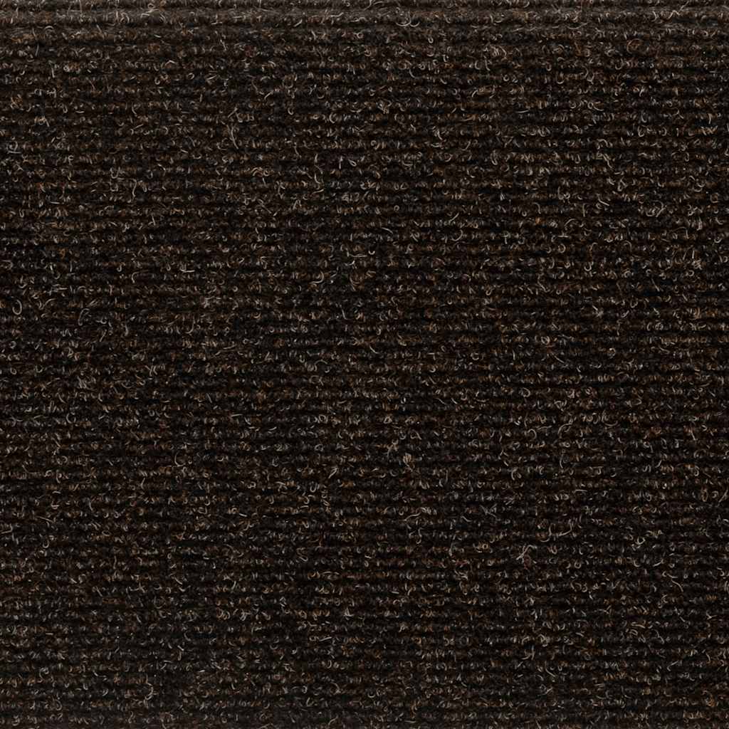 Prostirke za stepenice samoljepljive 15 kom 65x21x4 cm tamnosmeđe pravokutne rubove
