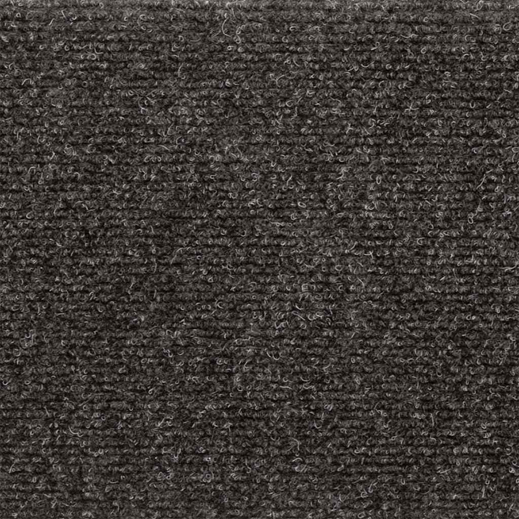 Prostirke za stepenice samoljepljive 15 kom 65x21x4 cm antracit pravokutni rub