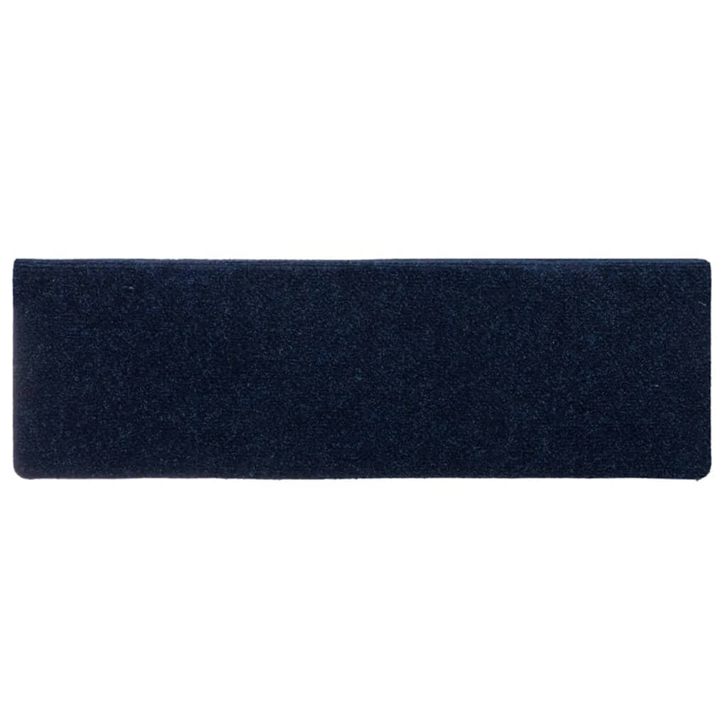 Prostirke za stepenice samoljepljive 15 kom 65x21x4 cm tamnoplave pravokutne rubove