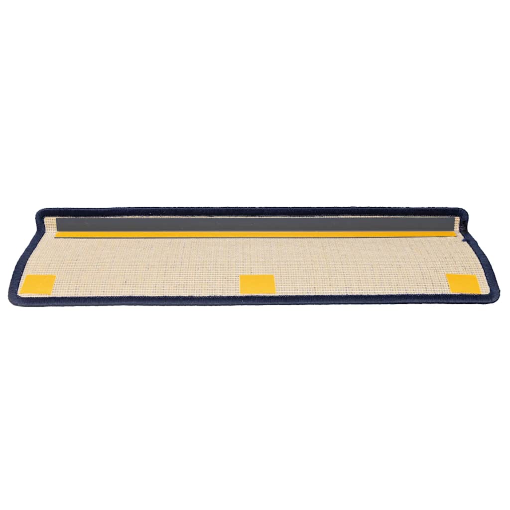 Prostirke za stepenice 15 kom 65x21x4 cm tamno sive i plave pravokutne rubove