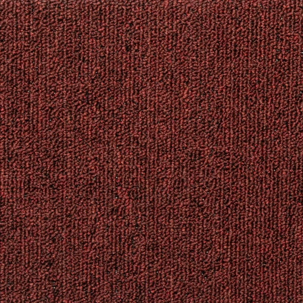 Prostirke za stepenice 15 kom 65x21x4 cm bordo pravokutni rub