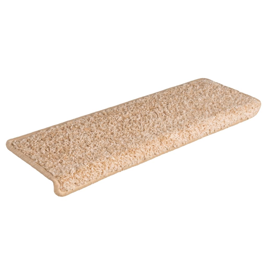 Prostirke za stepenice 15 kom 65x21x4 cm zlatne pravokutne rubove