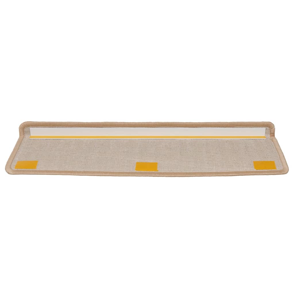 Prostirke za stepenice 15 kom 65x21x4 cm zlatne pravokutne rubove