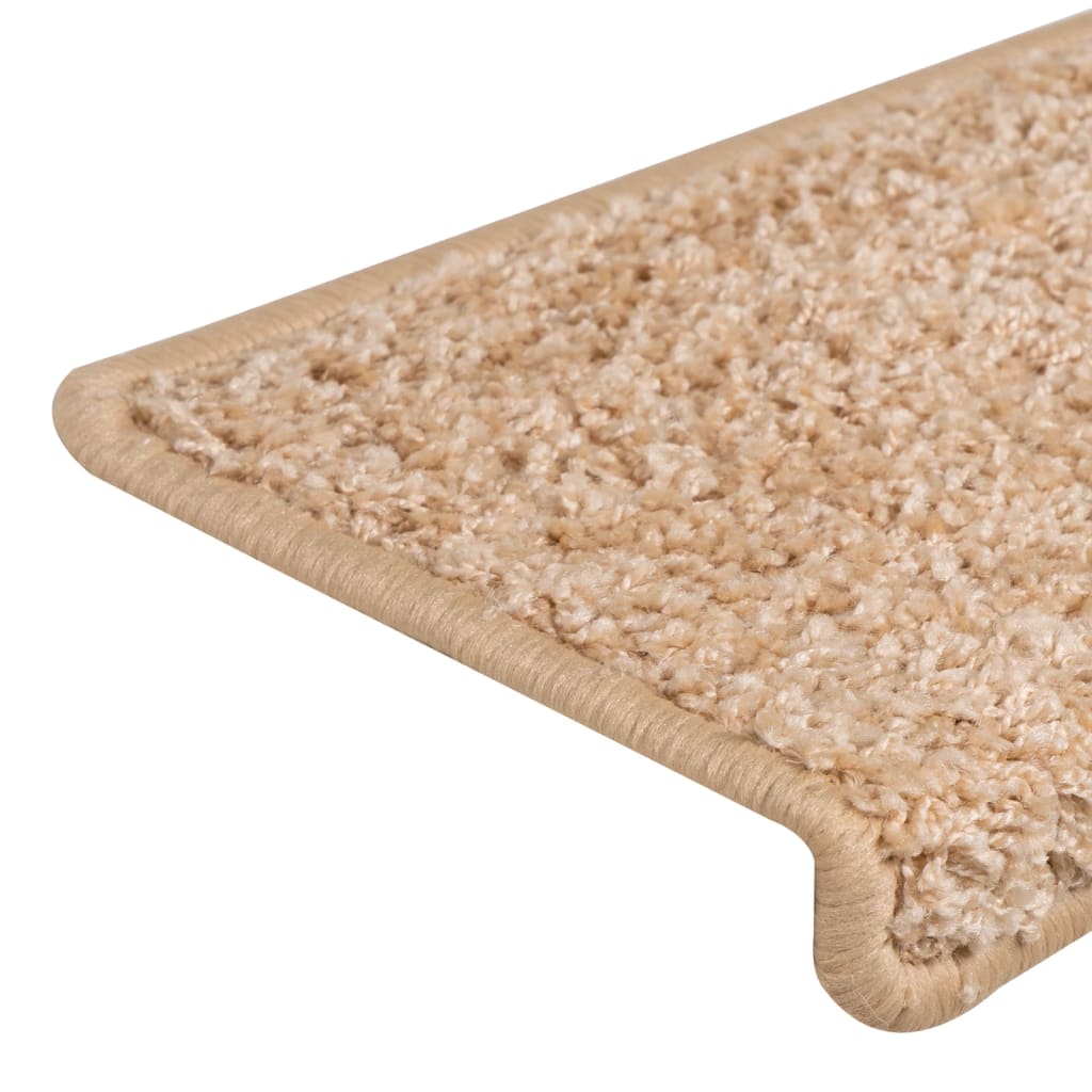 Prostirke za stepenice 15 kom 65x21x4 cm zlatne pravokutne rubove